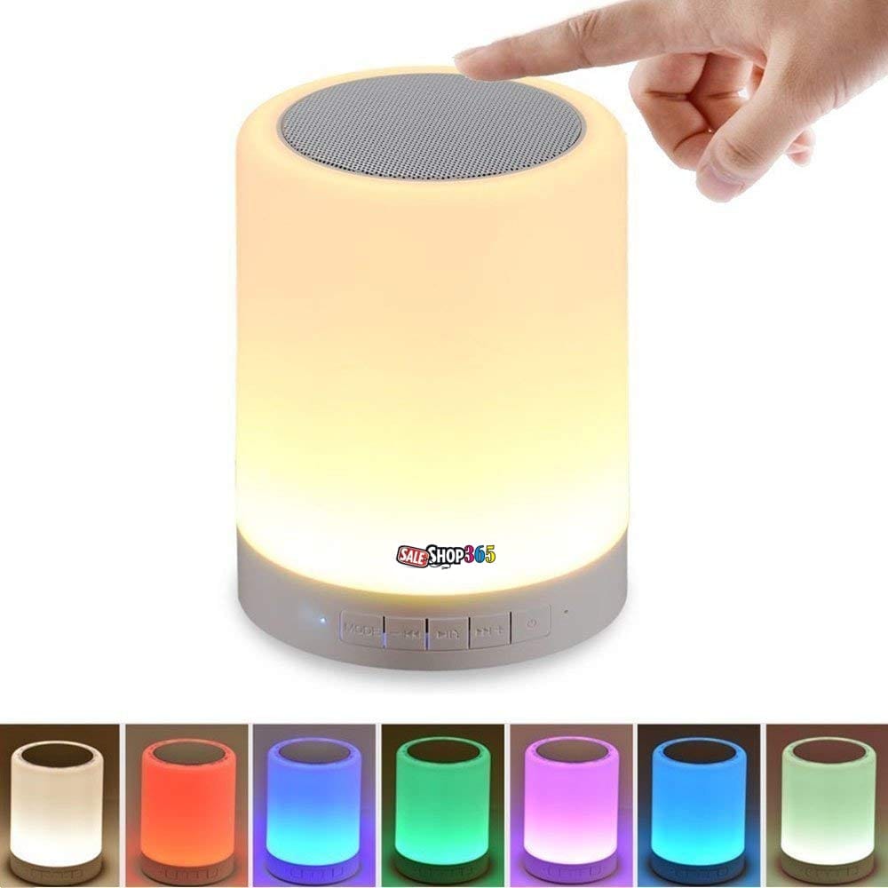 Ekdant LED Touch Lamp Wireless HiFi Light, USB Rechargeable Portable Bluetooth Speaker with TWS for Festival Camping, Different Lighting Modes