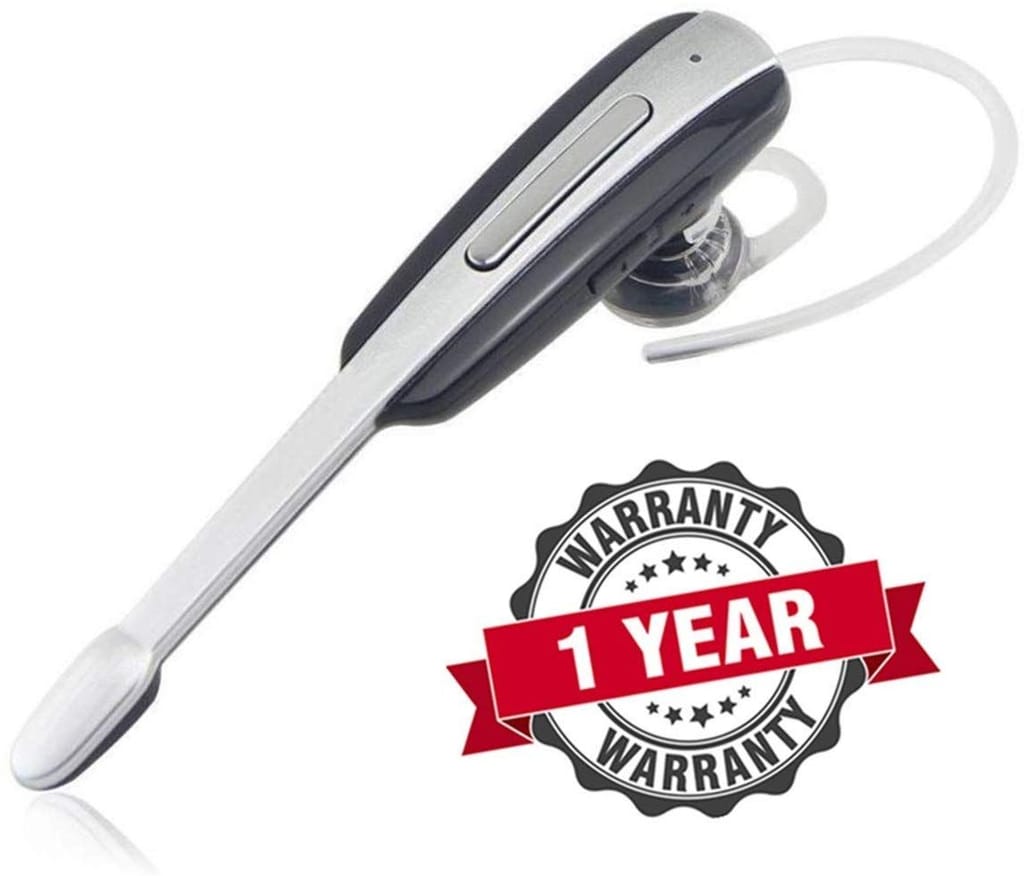 Ekdant HM1000 Mono Bluetooth 4.1 Wireless Headset with Microphone for All Android & iOS Devices