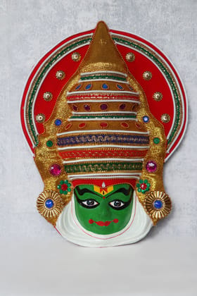 Roque Kathakali Mask Wall Hanging (31 x 21 cm)