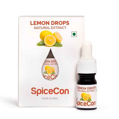 SpiceCon Lemon Extract | Natural Lemon Drops | Lemon Drop | No Preservative | Sugar Free | No Additive | 5 ML (180 Drops)