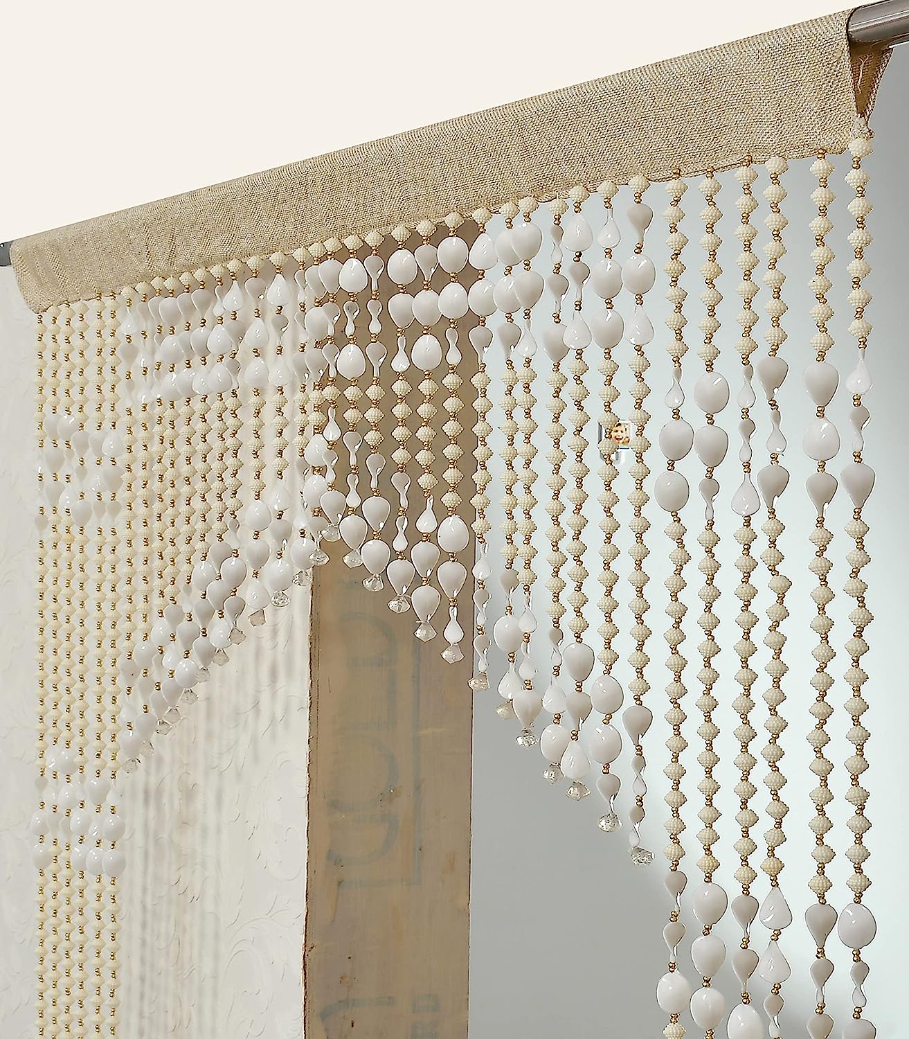 AFSN Home Polyvinyl Chloride Fancy Sparkling Striped Beads String