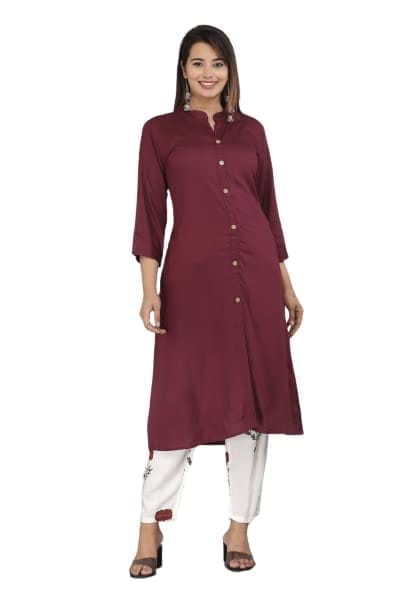 MIAPPI Women Kurta and Pant Set Viscose Rayon