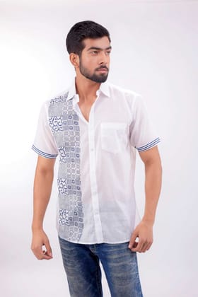 VHO INDIA  01 BLUE BOX SHIRT