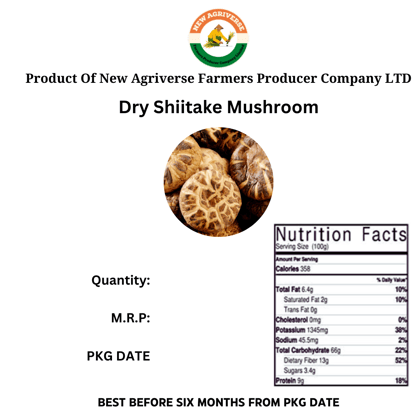 Premium Quality Dry Shiitake Mushrooms | Rich in Flavor and Nutrients 100 gm