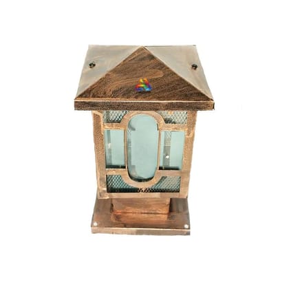 Axutum Rust-Resistant Waterproof Outdoor Gate/Pillar Light Lamp/Garden Light Lamp (Antique Red) - Pack of 1