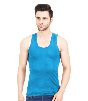 NRG Mens Sleeveless Colour Cotton Vest  ( Pack of 1 Turquoise ) G23