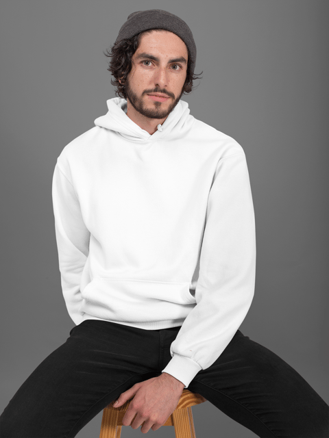 Plain White Hoodie For Men