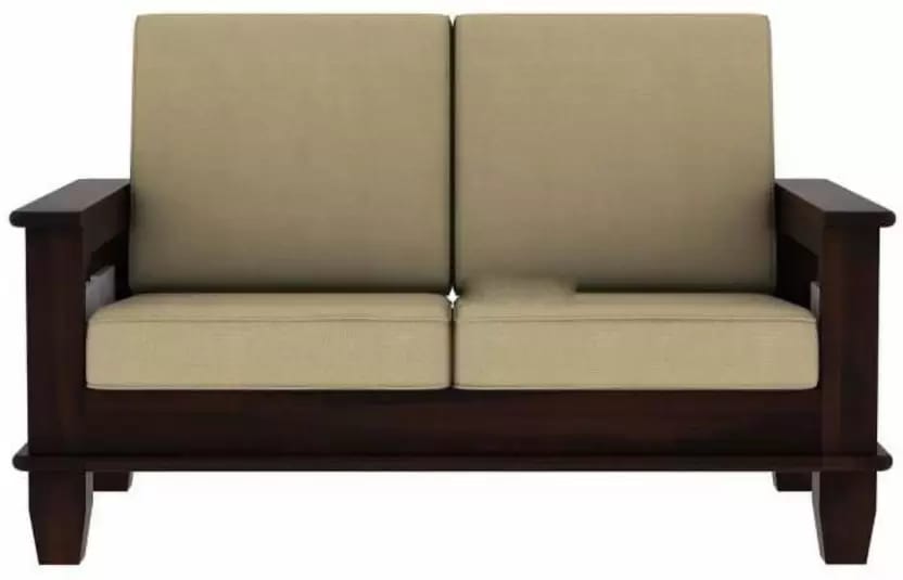 Furniture Solid Wooden Fabric Two Seater Sofa Set With Cushions For Living Room / Cushion- Grey Fabric 2 Seater Sofa