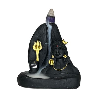 Aaradhak Lord Shiva Smoke Fountain Incense Burner with Free 10 Backflow Incense Cones Sticks