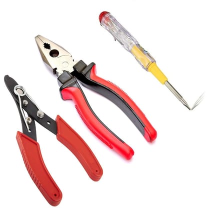 PILERMAN Hand Tools Kits (Plier, Wirecutter, Line Tester) 3-Pcs. Combo