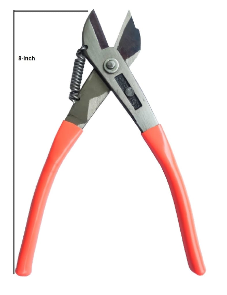Pilerman Katiya Popat Heavy Wire Cutter/Metal Cutter/Sheet Cutter/Tin Cutter (KP-Orange-8")