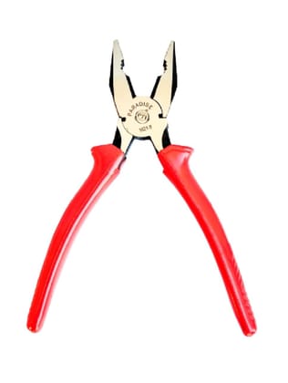 PILERMAN Sturdy Steel Combination Plier 8-inch for Home & Professional Use and Electrical Work (1621-8-Red)