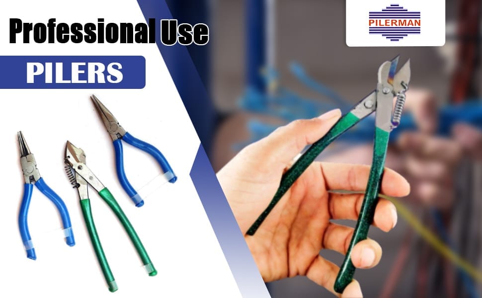 PILERMAN Silk Thread Jewellery Making Pliers Combo Long Nose, Round Nose and Side Cutter Pliers - Pack of 3 Pieces (JK-3 MSF-Blue)