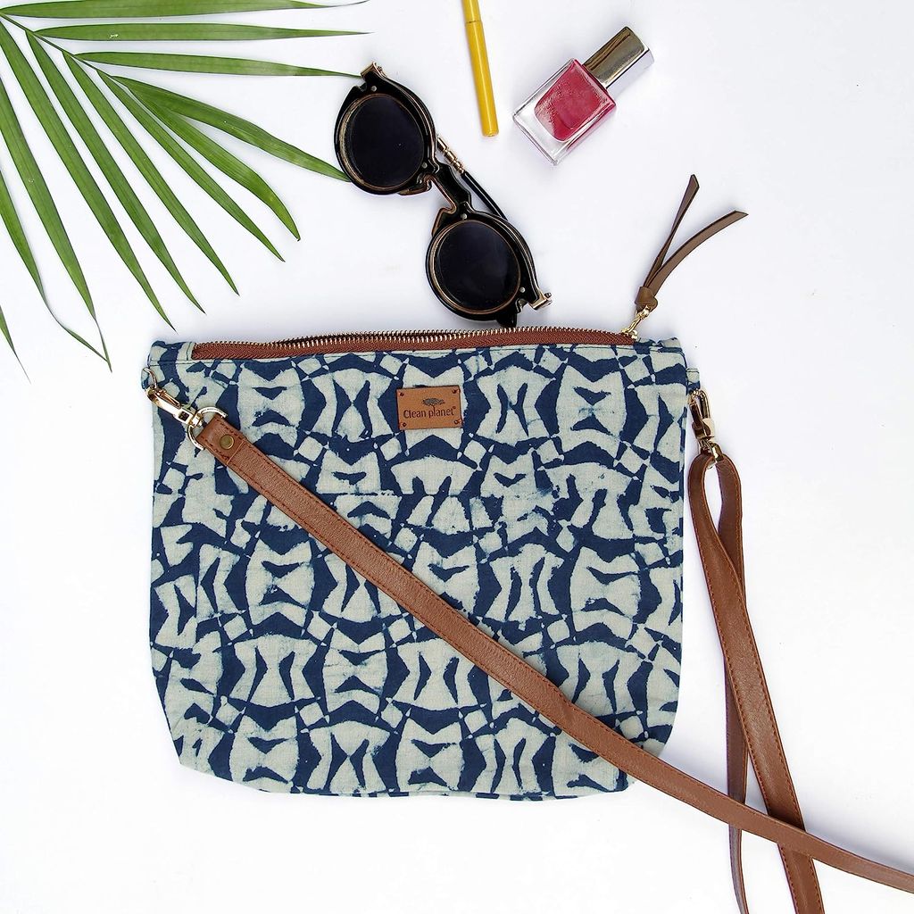 Clean Planet Women's Sling Bag (Blue)