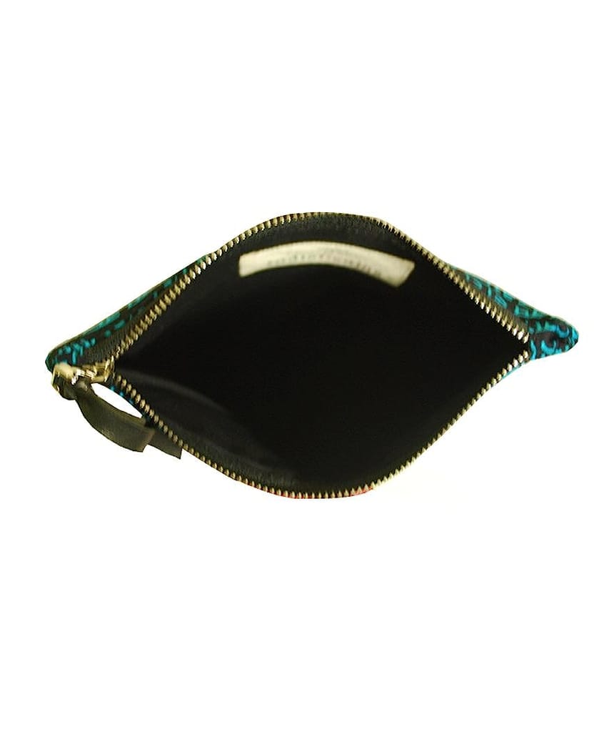 Clean Planet Eco-Friendly Handmade Reusable Washable Multipurpose Soft Cotton Yellow Color Mantra Printed Pouch with Zip for Women and Girls - 15.5 x 21 Cm