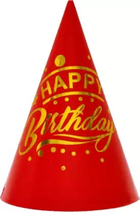 SHRUSTAM BIRTHDAY CAP  (Pink, Red, Black, SKY BLUE, Pack of 10 pcs