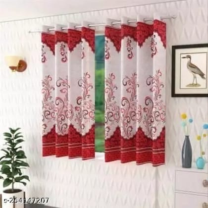 Stylish Window Eyelet Polyester Curtains (Pack of 2)