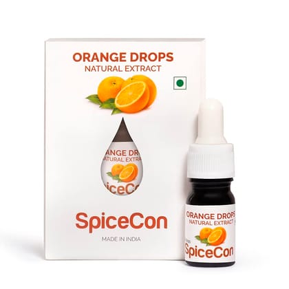 SpiceCon Orange Extract | Natural Orange Drops | Gluten Free Extract | Vegan | 5 ML (180 Drops)