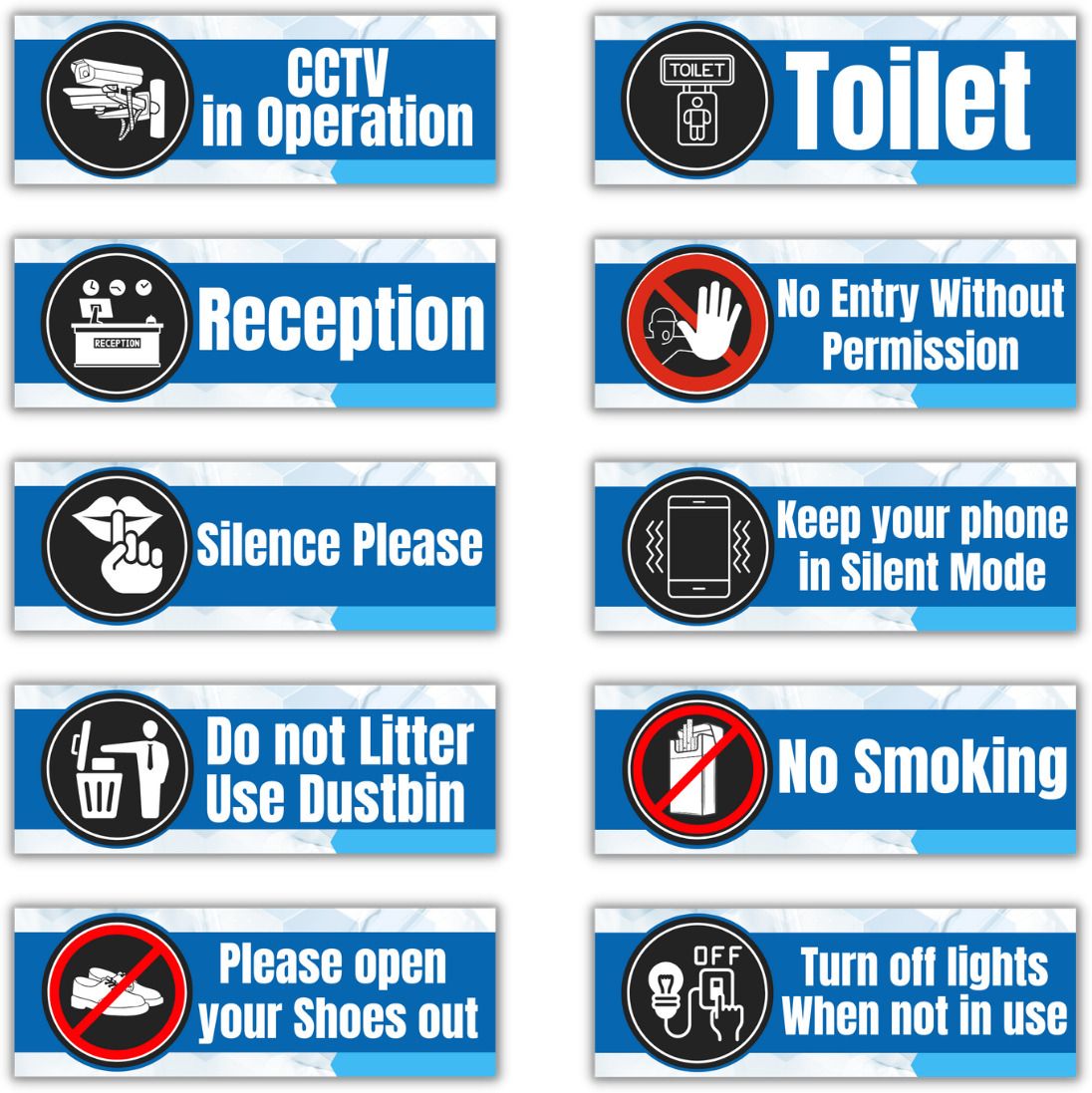 Professional PVC Sticker Bundle for Effective Communication Emergency Sign Sticker