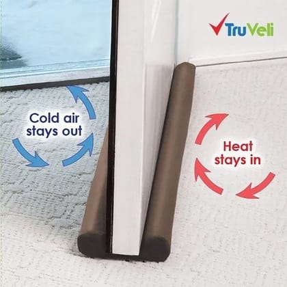 Door Bottom Sealing Strip Guard for Home | Door Stoppers | Door Seal | Door Closers | Sound-Proof Reduce Noise Energy Saving Weather Stripping | Waterproof - Brown, (36 inch) (Pack of 2)  by Gir Farmer