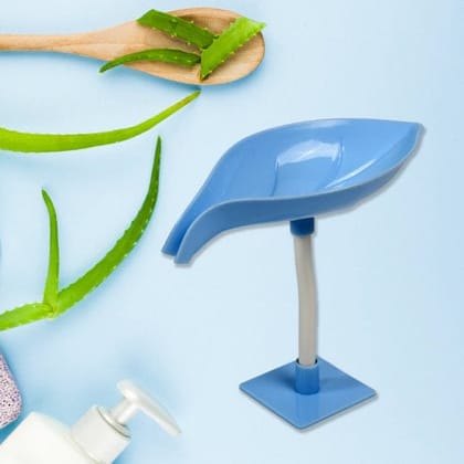 SOAP HOLDER LEAF-SHAPE SELF DRAINING SOAP DISH HOLDER, WITH SUCTION CUP SOAP DISH SUITABLE FOR SHOWER, BATHROOM, KITCHEN SINK PACK OF 2