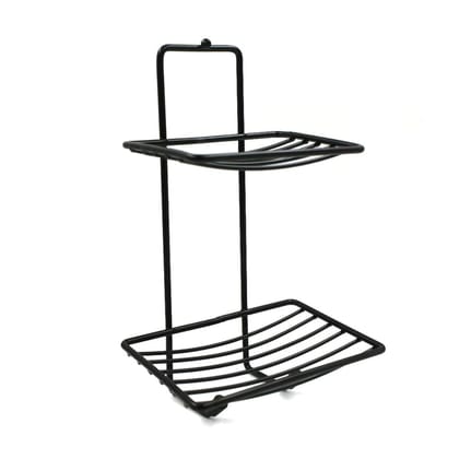 2 LAYER SS SOAP RACK USED IN ALL KINDS OF PLACES HOUSEHOLD AND BATHROOM PURPOSES FOR HOLDING SOAPS.
