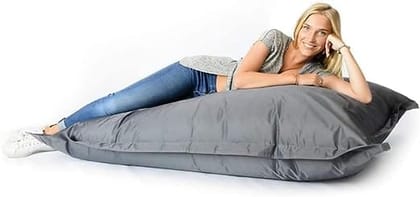 ink craft Modern Grey Haven Square Bean Bag Cover Without Beans for Home, Office, Bedroom - Stylish Comfort in Contemporary Square Shape
