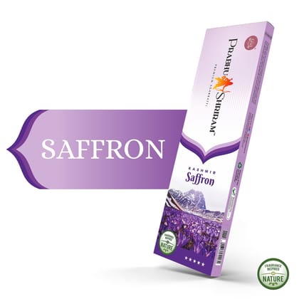 PRABHU SHRIRAM Pack of 4 Saffron,Kasturi,Ashirwad &Satsang  combo 100% charcoal free Agarbatti Nature Inspired Fragrance