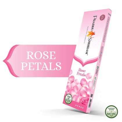 PRABHU SHRIRAM Pack of 5 White flower ,Sandal ,Amber , Akhand jyot & Rose petals combo 100% charcoal free Agarbatti Nature Inspired Fragrance
