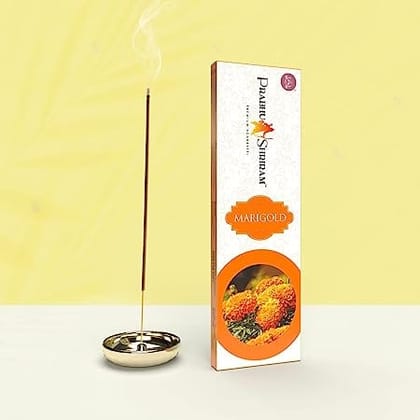 PRABHU SHRIRAM Marigold-Genda phool Incense Sticks Agarbatti 100% charcoal free pack-5 Nature Inspired Fragrance