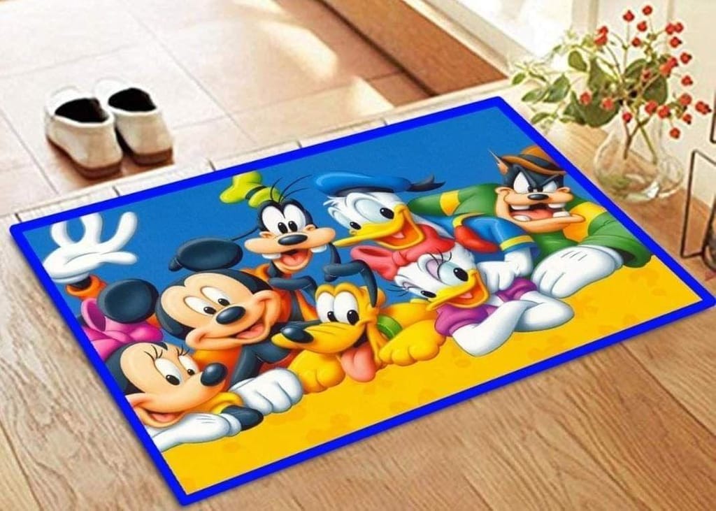 G-Trading Hub Soft Rubber Anti-Skid 3D Digital Printed Door mat for Home/Office/Bathroom/Kitchen Pack of 1 Piece 40 x 60 cms-Multicolor