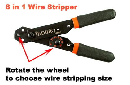 INDURO Wire Stripper and Cutter 5" Long
