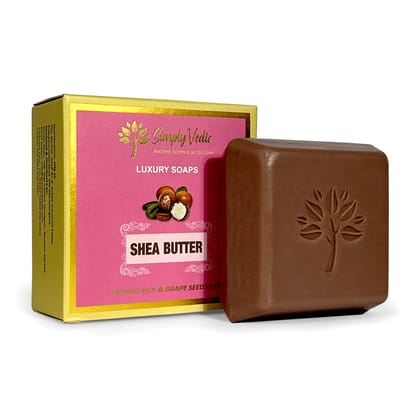 Simply Vedic Luxury Shea Butter Soap Bar for Body, Hand, Face;| All Natural, Handmade, Pure & Gentle Moisturizing Bathing Soap.