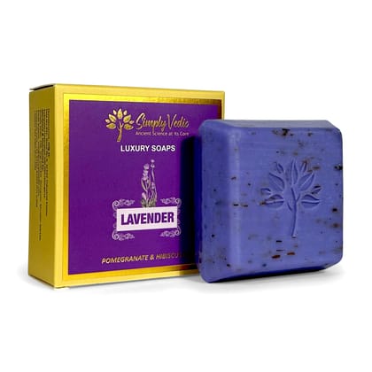 Simply Vedic Luxury LAVENDER Soap Bar for Body, Hand, Face;| All Natural, Handmade, Pure & Gentle Moisturizing Bathing Soap.