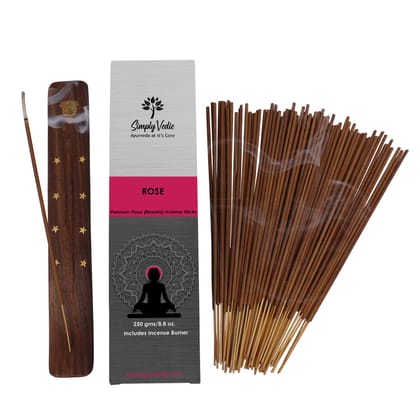 Simply Vedic Rose Incense Sticks 250-Grams .