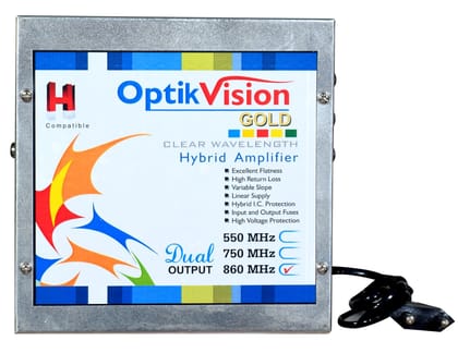 optik vision gold Hybrid Amplifier 860 MHz CATV