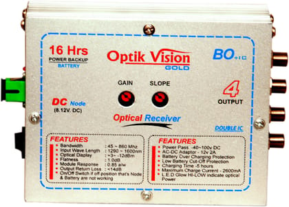 optik vision gold 16 Hour Battery Backup Solar Reverse Power Node with 4 Output