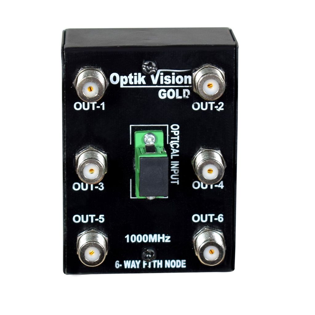 optik vision gold FTTH Powerless Node Optical Receiver Fiber RF -Converter 6 Out - Electricals | Buy online on ZillyBuy