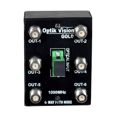 optik vision gold FTTH Powerless Node Optical Receiver Fiber RF -Converter 6 Out