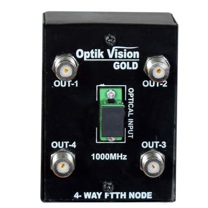 optik vision gold FTTH Powerless Node Optical Receiver Fiber RF -Converter 4 Out
