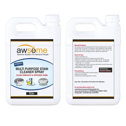 Awsome Multi purpose stain cleaner spray Pack of 5 Liter