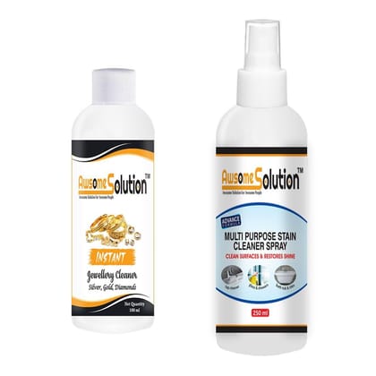 Jewellery Cleaner And Multipurpose stain cleaner Combo