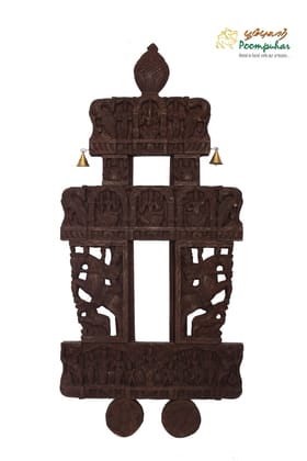 8X2X6IN TEMPLE CARVING WITH BELL