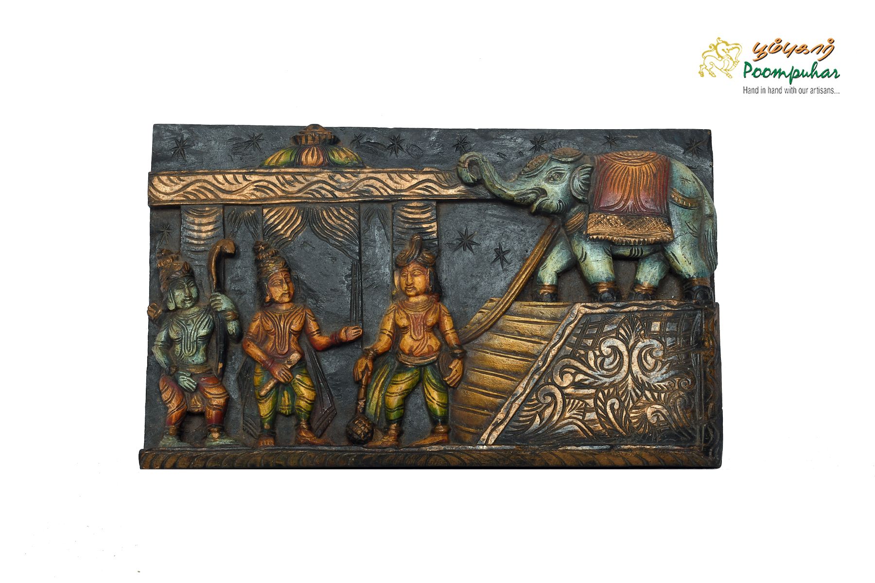 RAMAN, HANUMAN WITH ELEPHANT