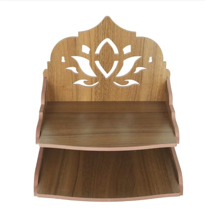 Om Shree Wooden Beautiful Plywood Mandir Pooja Room Home Decor Office OR Home Temple Wall Hanging Product (Brown 1)
