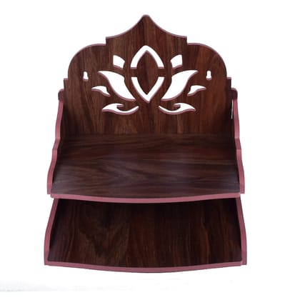 Om Shree Wooden Beautiful Plywood Mandir Pooja Room Home Decor Office OR Home Temple Wall Hanging Product (Dark Brown 3)