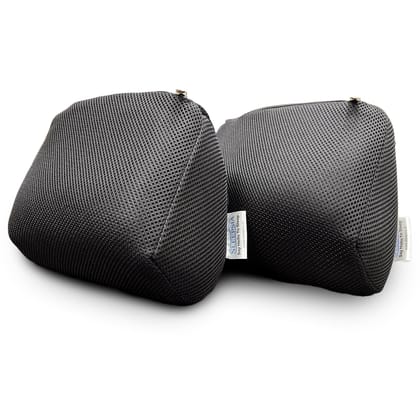 Sleepsia Memory Foam Car Headrest Cushion, Neck Rest Seat Pillow for Pain Relief, Balanced Softness Designed to Relieve Neck Pain, (Black), Pack of 2