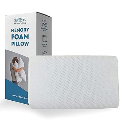 Sleepsia Ventilated Cervical Contour Memory Foam Pillow Pack of 1 for Neck Pain