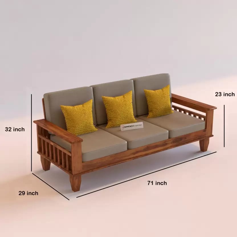 furnitures Solid Sheesham Wood Five Seater Sofa Set For Living Room