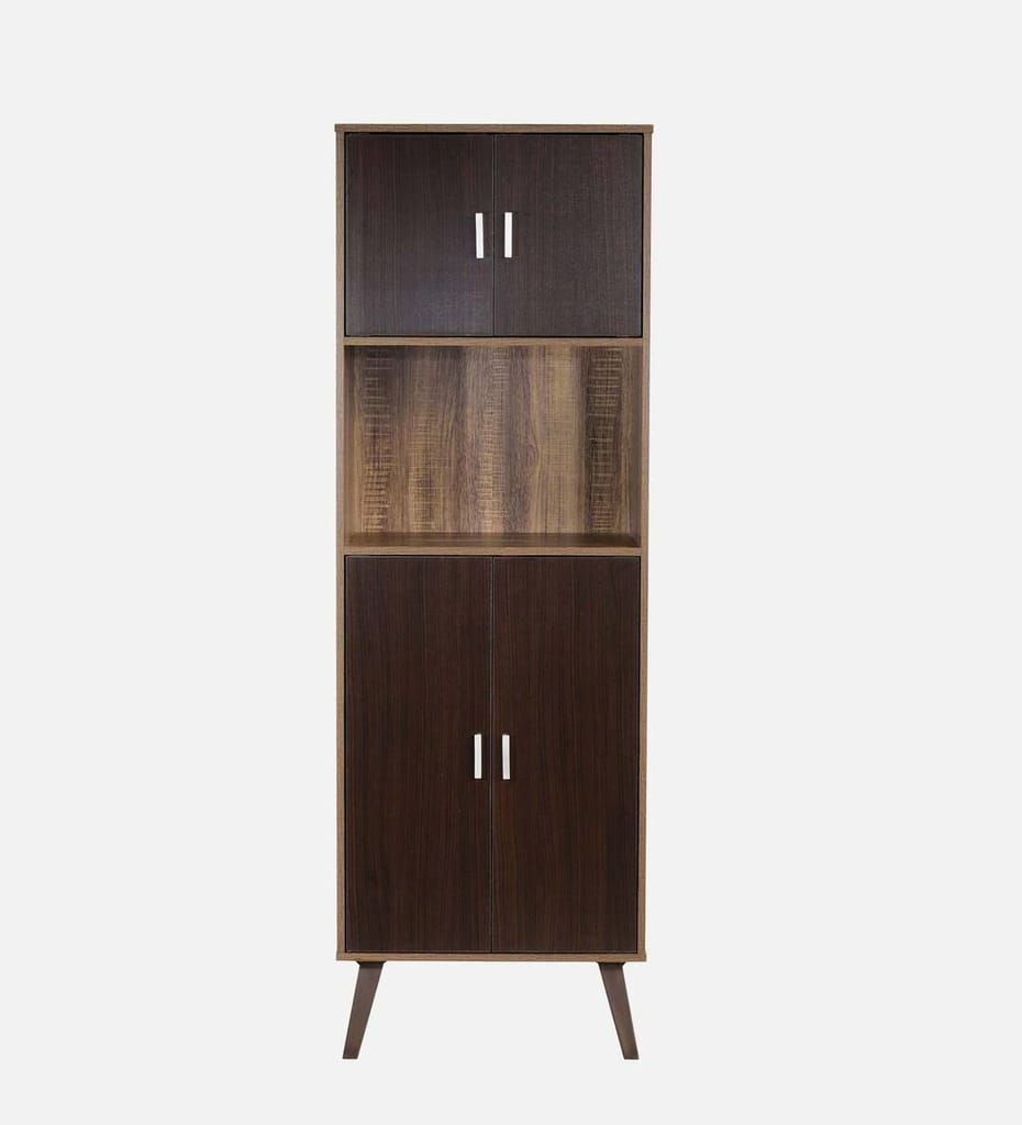 Home Centre Helios Engineered Wood Free Standing Cabinet (Finish Color - Brown, Knock Down)